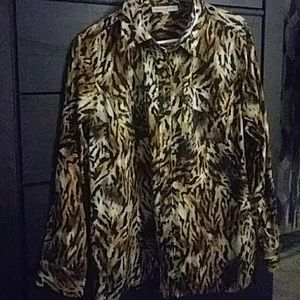 Long sleeves leopard shirt